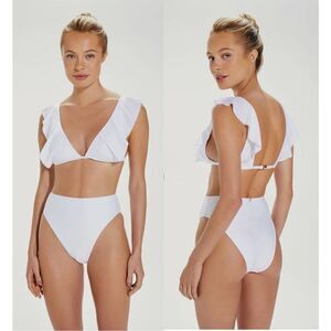 Vix Liz Top & Gigi Hot Pant Bottom in White S